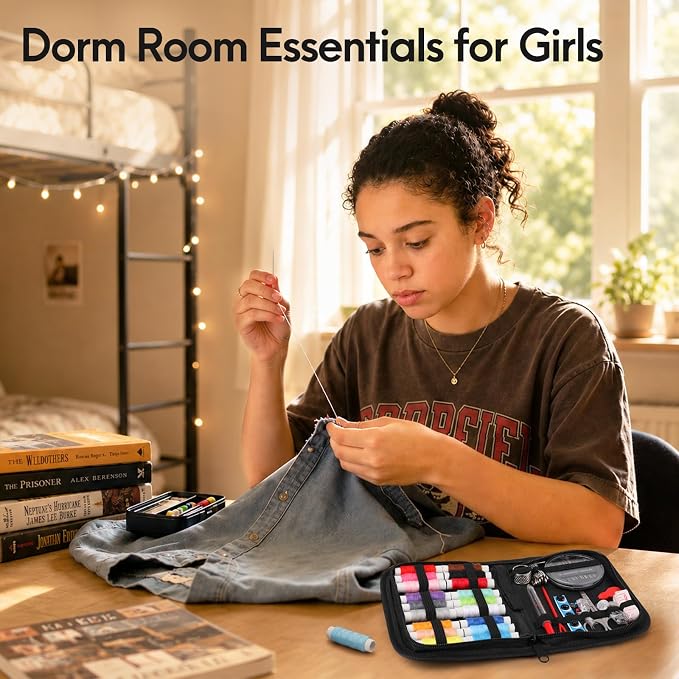 Coquimbo Sewing Kit for Adults College Dorm Essentials, Portable Sewing - Image 6