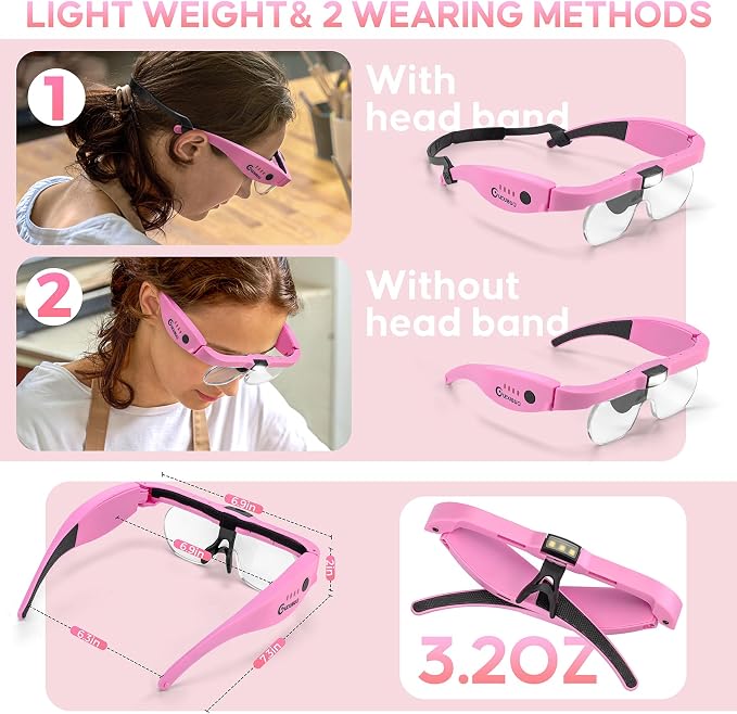 Magnifying Glass with Light, 1.5X-5.0X Magnifying Glasses, Rechargeable - Image 5
