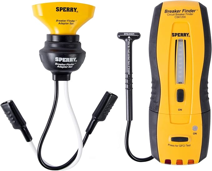 Sperry Instruments CS61200P Electrical, 120V AC, 60Hz, Includes: CS61200AS Light and Switch, 2 Pc Circuit Breaker Finder and Accessory Kit, As Shown in The Image