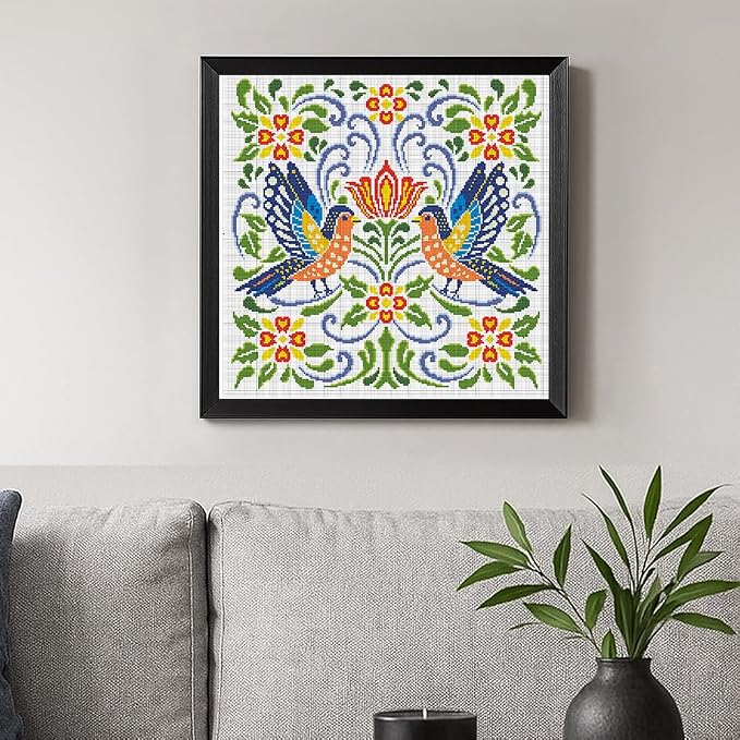 FREEBLOSS 11CT Vector Flowers Stamped Cross Stitch Kits Complete Embroidery Kits - Image 6