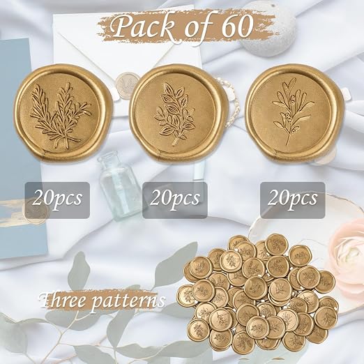 60 Pcs Wax Seal Stickers - Image 4