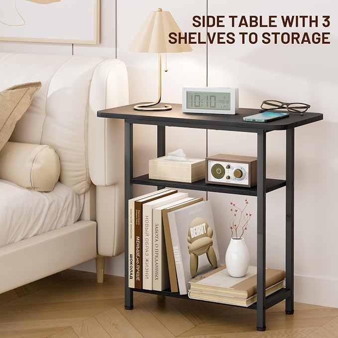 SLEEPING LAMB Side Table for Living Room, 3-Tier End Table for Small Space - Image 6