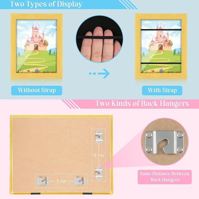Kids Art Frames, 8.5x11 Front Opening Kids Artwork Frames Changeable, Milk - Image 2