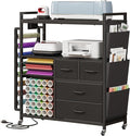 VENNQD Large Craft Organizer and Storage Rolling Cart Compatible by VENNQD