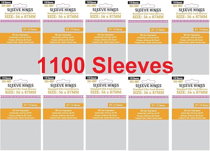 Sleeve Kings Standard USA Card Sleeves 56 X 87 mm by SleeveKings