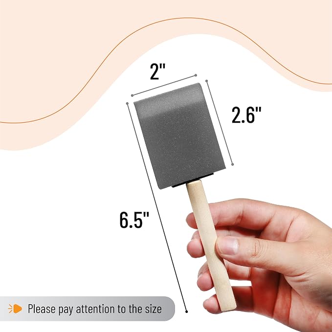 Bates- Foam Paint Brushes, 16 Pack - Image 3