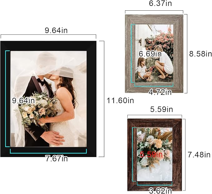 LUCKYLIFE Picture Frames Collage Wall Decor 10-Pack, Gallery Wall Frame Set - Image 6