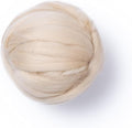 Cream Beige Wool Roving, 8 OZ. Best Wool by Kondoosnaturalfibers