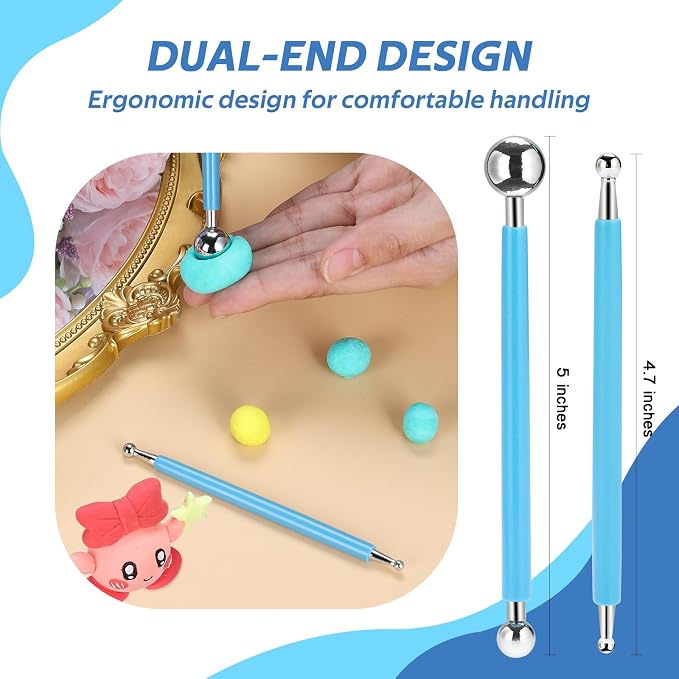 Polymer Clay Tools, Modeling Dotting Tools, Silicone Clay Sculpting Tool - Image 3