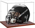 Fitense Full Size Helmet Display Case High Clear Acrylic Wooden Base | by Fitense
