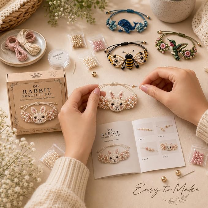 DIY Beaded Bracelet Making Kit, Beginner-Friendly Beaded Bracelet Animal Making - Image 6