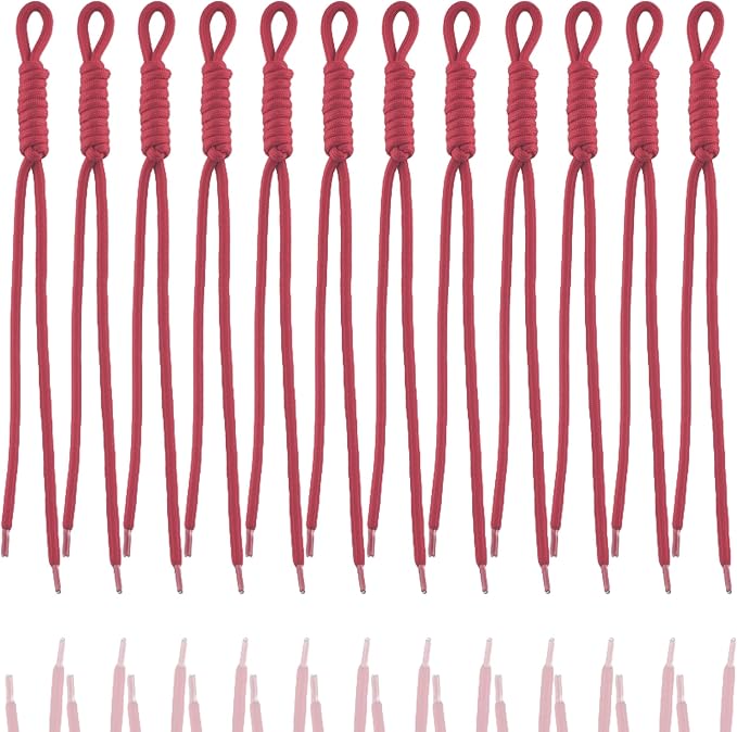 KJML DIY Paracord Keychain 12pcs Paracord Rope Keychain Braided Cord Rope Bag by KJMLDIY