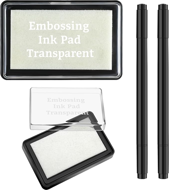 LemonSecret 4 Pcs Emboss It Kit Included 2 Clear Embossing Ink Pad 2 Embossing by Unknown