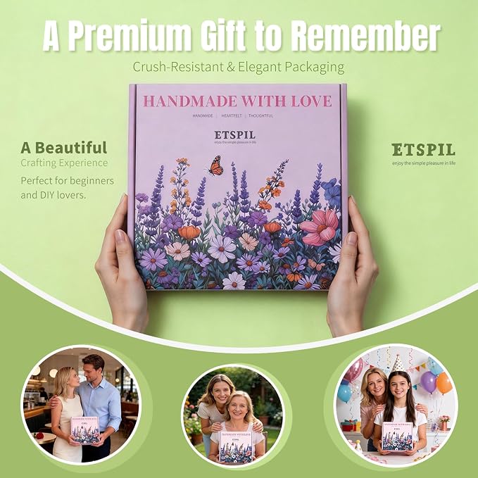 ETSPIL Embroidery Kit for Beginners, 11 Stitches, 4K Video | Pre-Printed Fabric - Image 8