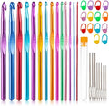 Vodiye 14 Sizes Crochet Hooks Set 2.0–10.0mm, Colorful Metal Crochet Needles by Vodiye