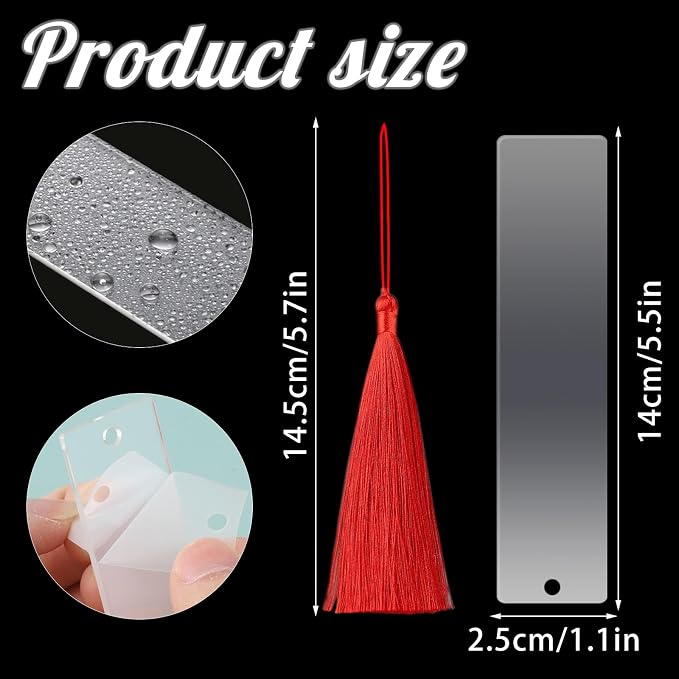 25 Pcs Acrylic Bookmark Blanks for Women - Image 2