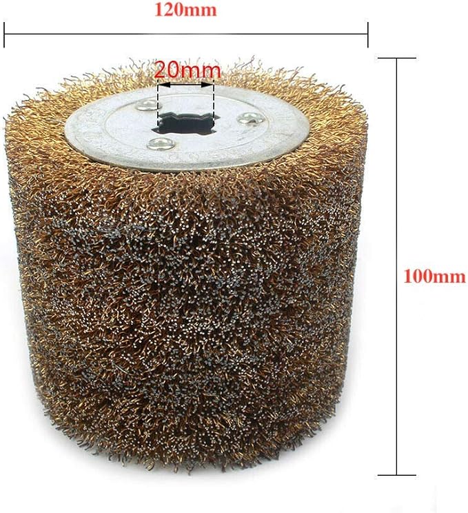 SIGNI Copper Coated Steel Wire Drawing Polishing Burnishing Wheel for surface finishing of Stainless Steel, Aluminum, Metal and Wood (Copper coated steel wire 0.3mm)