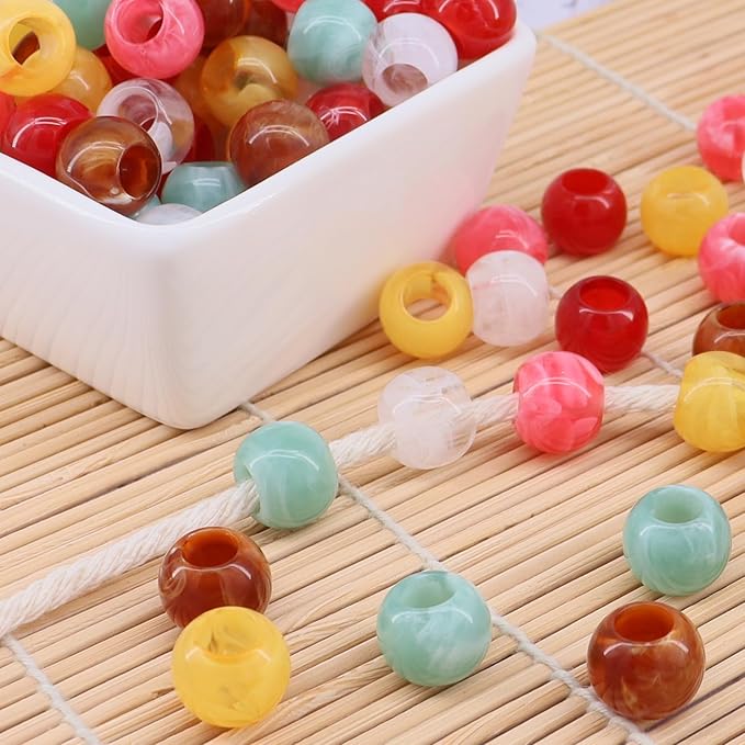 100pcs 14mm Acrylic Mix Color Pop Spring Beads Large Holle - Image 5