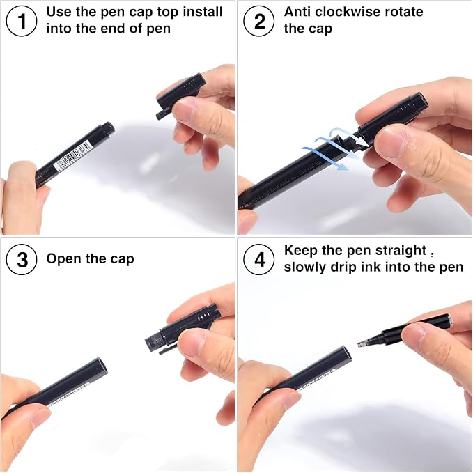 SAYEEC Calligraphy Brush Pens, Refillable Hand Lettering Pen - Image 6
