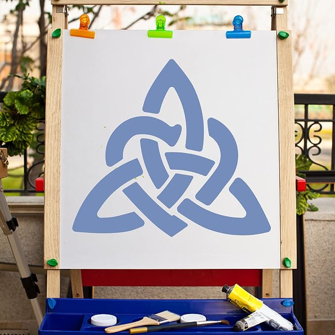 GORGECRAFT Large Celtic Knot Stencils 12x12 Inch Reusable Triquetra Knot - Image 5