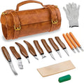 Wood Whittling Kit for Beginners, 15PCS Wood Carving Tools Kit,Basswood Carving Blocks,Gloves,Roll Bag, Sharpener for Widdling Kit
