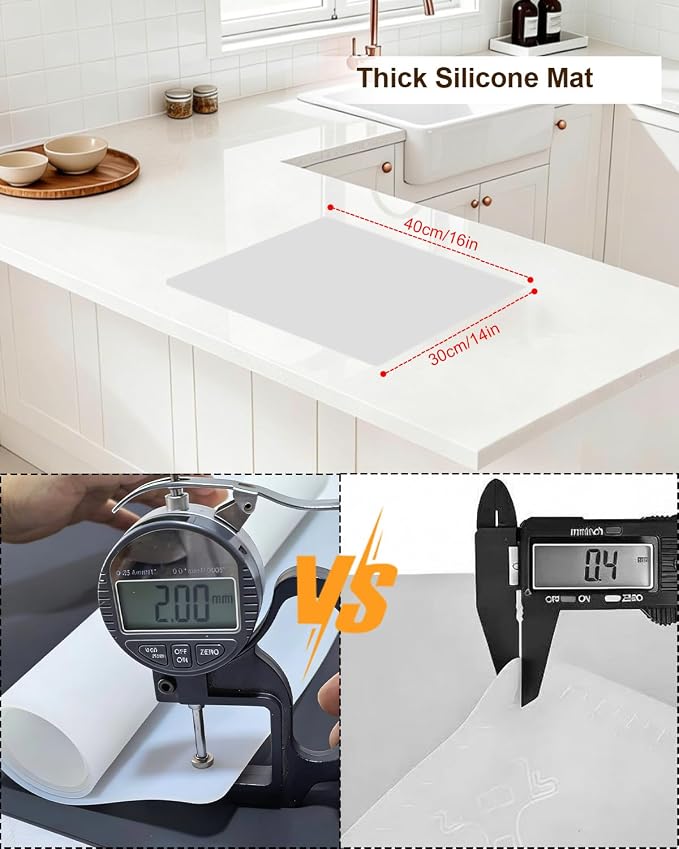 Silicone Crafting Mats, Heat Resistant Non Stick Work Surface - Image 2