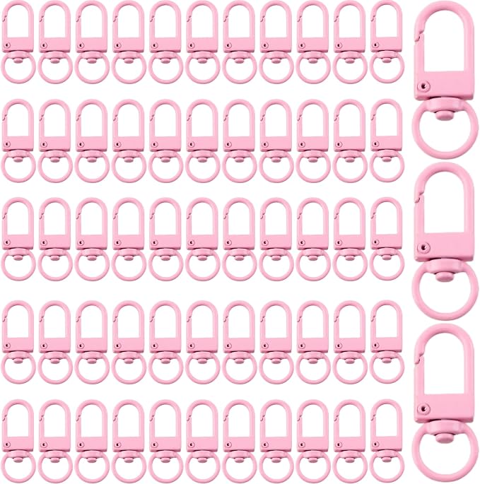 KJML DIY Keychain clip 60pcs Swivel Snap Lobster Claw Keychain Clasps Lanyard by KJMLDIY