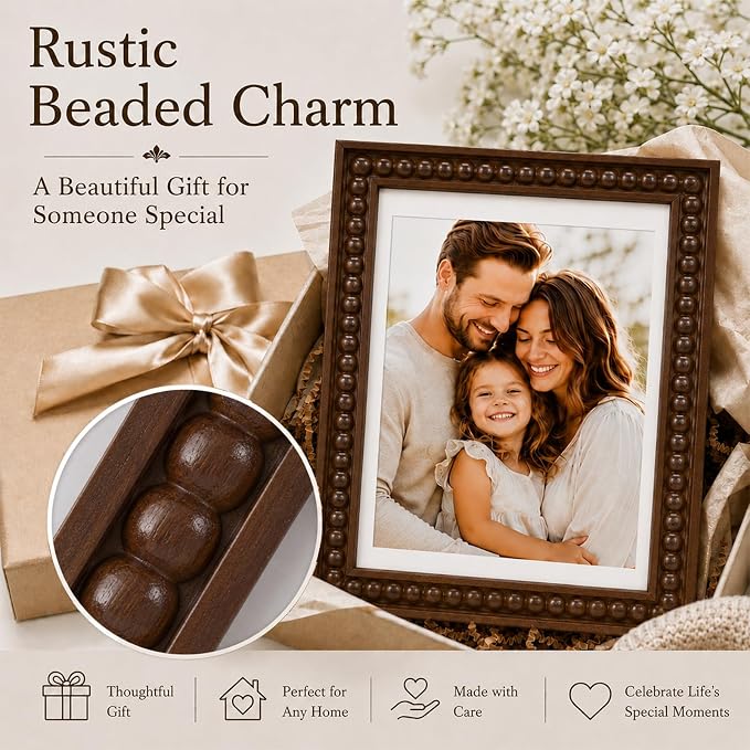 Solid Wood 12x16 Picture Frame Beaded Frame - Image 7
