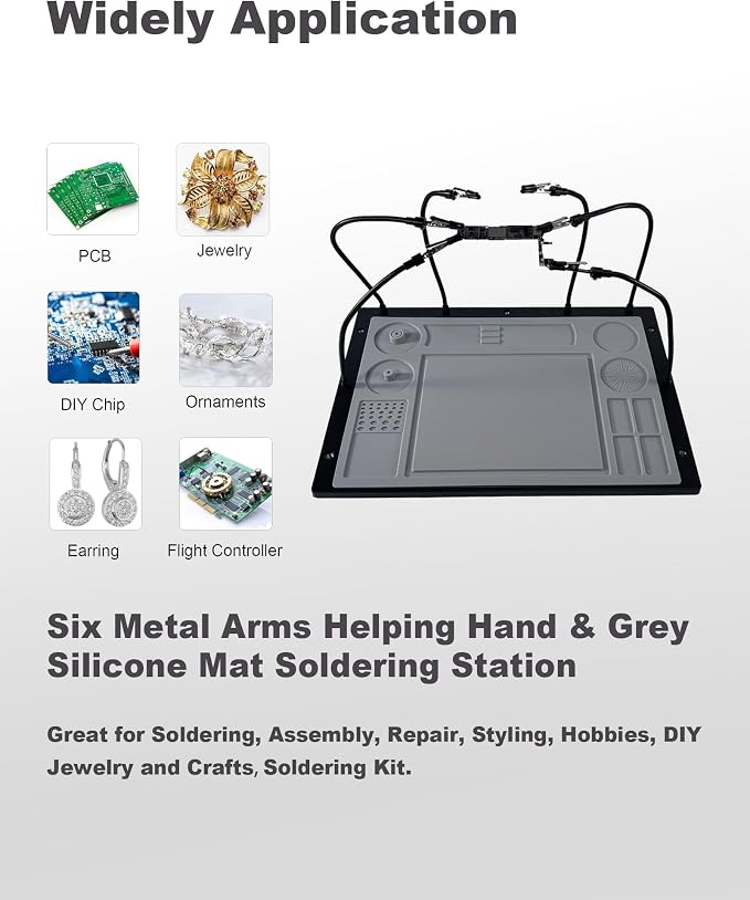 2-in-1 Helping Hands Soldering Kit, Helping Hands Soldering Station - Image 7