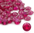 50Pcs Loose Synthetic Ruby Stone Bulk Wholesale Round Brilliant Cut Diamon by Gryrigns