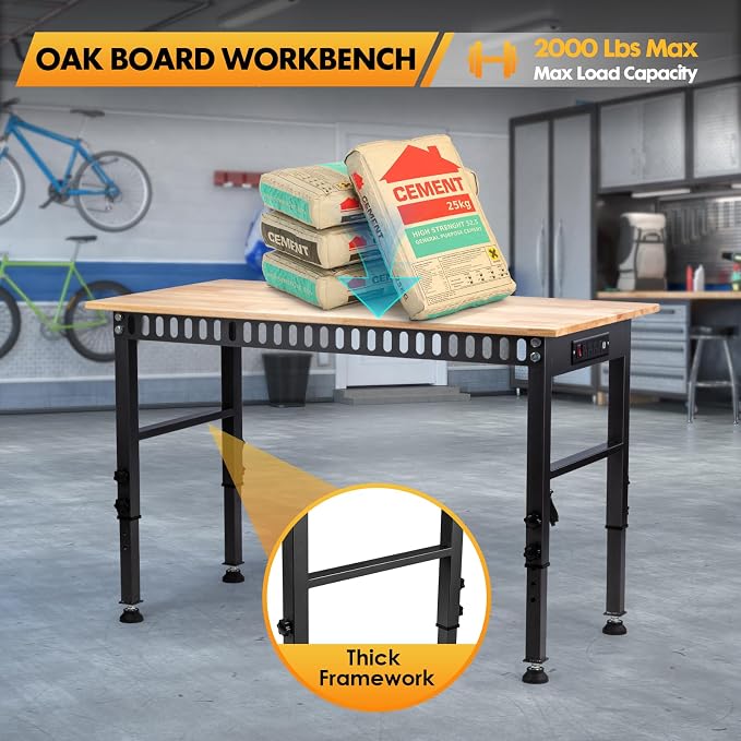 48" Adjustable Workbench, Work Table - Image 5