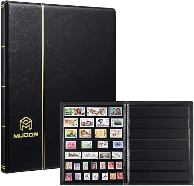 MUDOR 7 Rows Stamp Collection Book, Stamp Albums by MUDOR