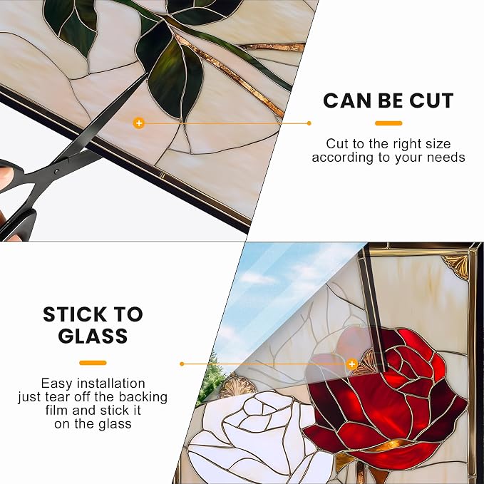 Stained Glass Window Privacy Film Static Cling - Image 6