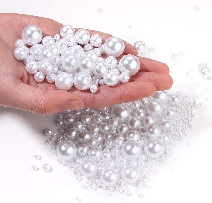 4035pcs White Pearl Beads with Hole Round Pearls by chuyau
