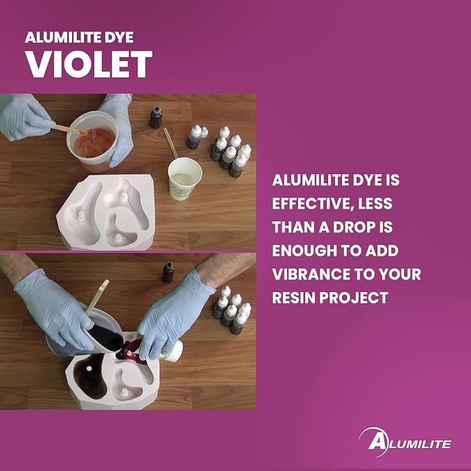 Alumilite Liquid Dye Violet 1 Oz, Highly Concentrated Dye - Image 3