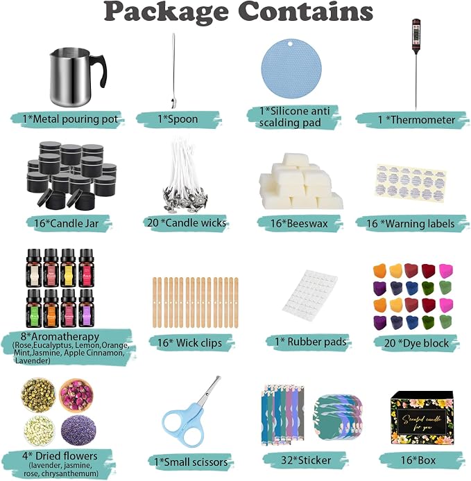 Complete Candle Making Kit, Candle Making Supplies, DIY Arts&Crafts Kits Gift - Image 4