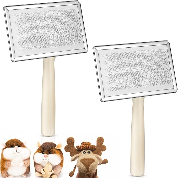 Tessco for you 2 Pcs Wool Carders, Hand Carders for Wool Needle Felting Brush by Tessco
