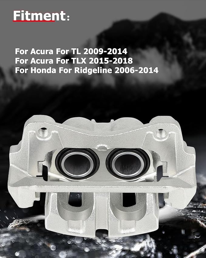 cciyu Front Left & Right Brake Calipers Assembly w/Bracket 19B3102 19B3103 2009-2014 For Acura For TL,2015-2018 For Acura For TLX,2006-2014 For Honda For Ridgeline