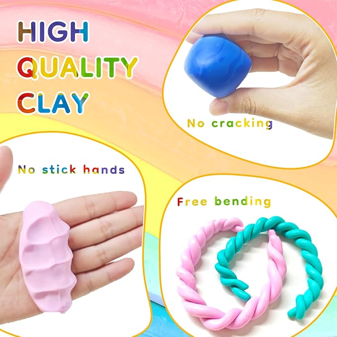 Artecho Polymer Clay Kit, 82 Colors Oven Bake Clay | Modeling Clay - Image 4