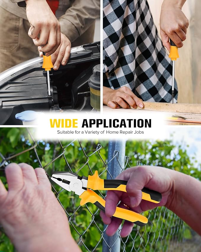 3pcs General Household Tool Set, Includes a Pliers, a Crosshead Screwdriver and a Flat-head Screwdriver, Suitable for Daily Use