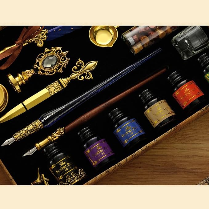 Joyeee Antique Quill Pen Set, - Image 3