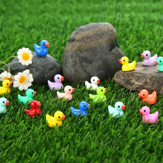 GWAHSA 240pcs Mini Ducks, Tiny Resin Duck Figurines Colorful Plastic Small - Image 5