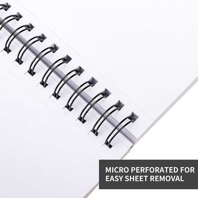FIXSMITH 9"X12" Sketch Book | 200 Sheets Sketchbook| 2 Pack |Acid Free Drawing - Image 5