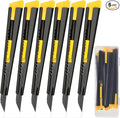 6 Pack Utility Knife Box Cutter Retractable, 9MM Snap-Off Exacto Knife Blades by CAPHONT