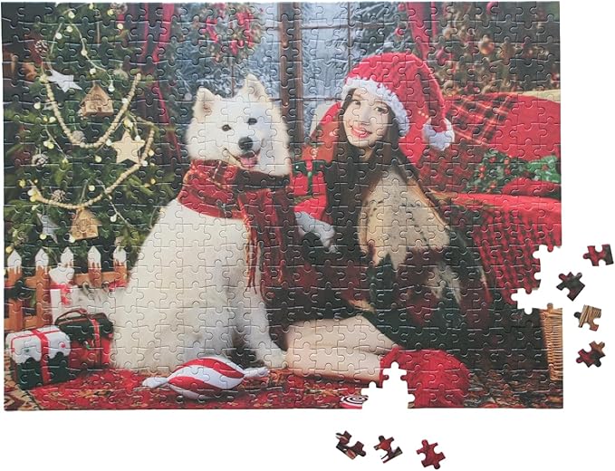 Photo Puzzles for Gift, Pets, Festivals, Weddings, Family Gatherings, Adult Customized Puzzles Jigsaw (Vertical or Horizontal) (None) (500.PC with Frame (Vertical/Horizontal))
