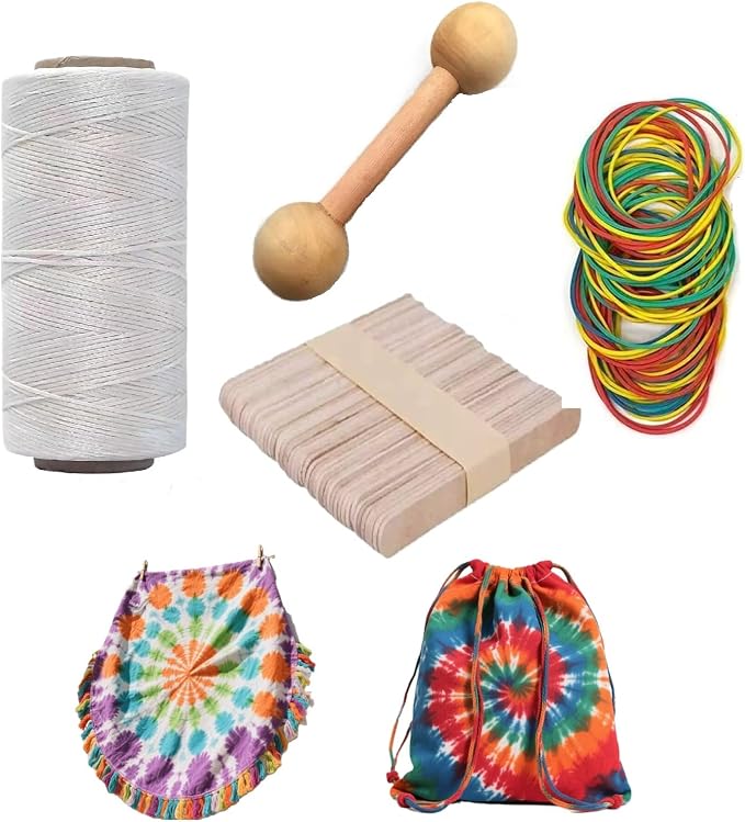 SSKKBX Tie Dye Tool Kit, Stocking Stuffer Including 1PCS Sinew Puller, 260M by Unknown