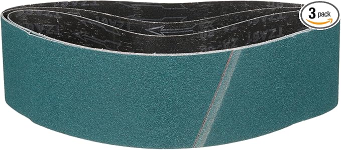 6 x 48 Inch Sanding Belt, 3 Pcs 80 Grit Zirconia Knife Sharpener Belts Work Sharpening for Belt Sander Knife Carving Tool Metal Working