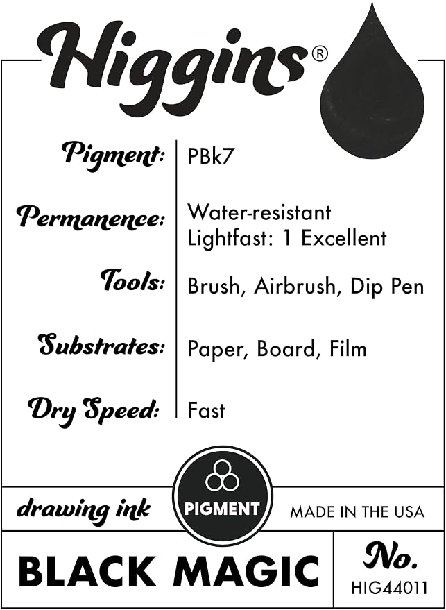 Higgins Black Magic Pigmented Drawing Ink - Image 3