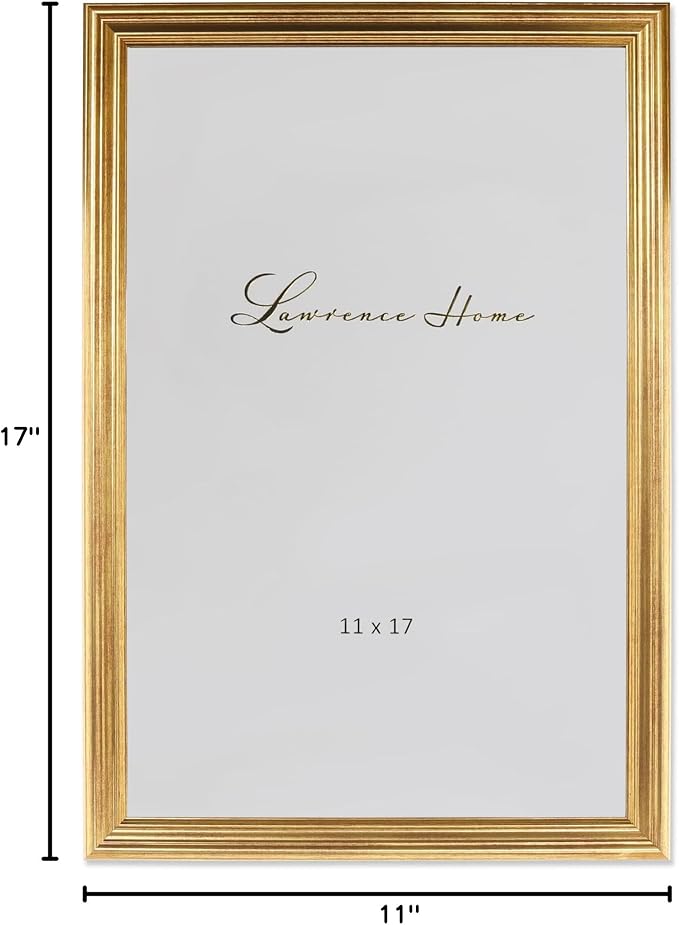 Lawrence 536217 11x17 Sutter Burnished Gold Picture Frame - Image 5