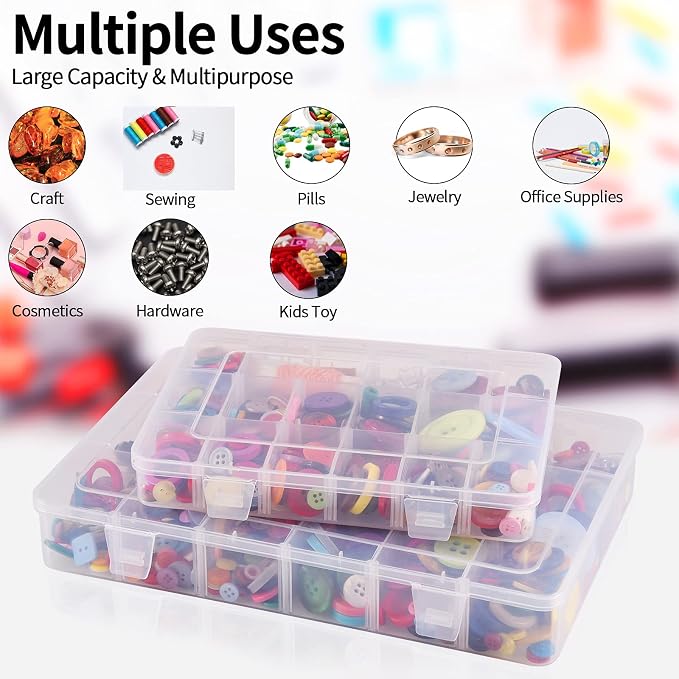 Exptolii 18 Grids Plastic Organizer Box - Image 2